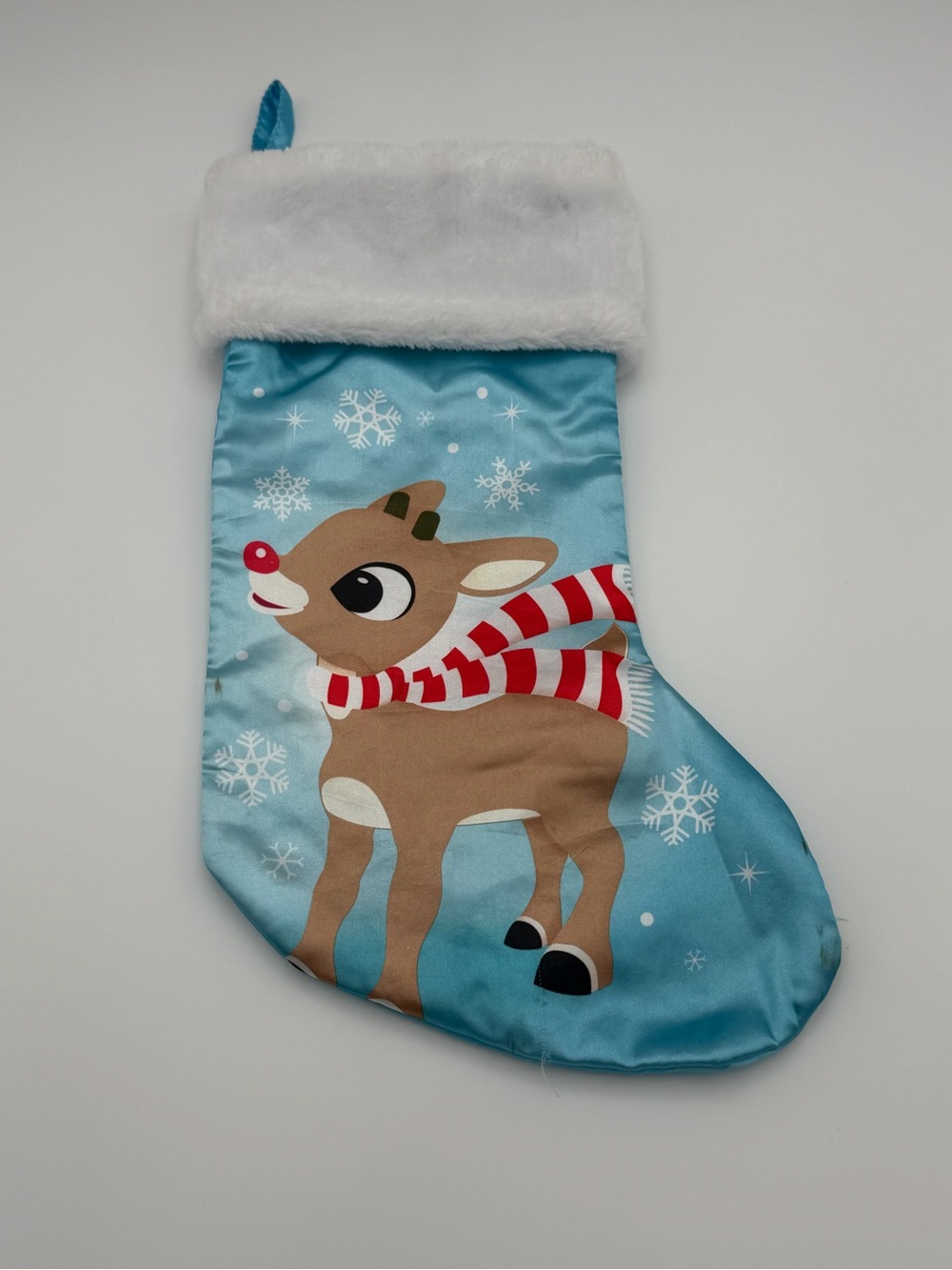 Rudolph the Red Nosed Reindeer Satin Christmas Stocking